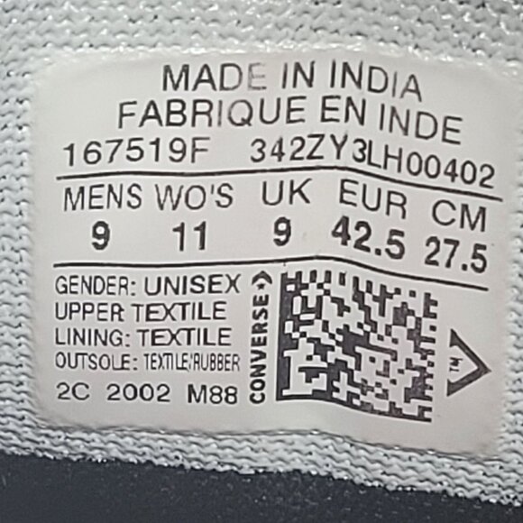 Converse All Star Unisex Olive Green Sneakers US Size Men's Size 9 Wo's 11 - Picture 8 of 8